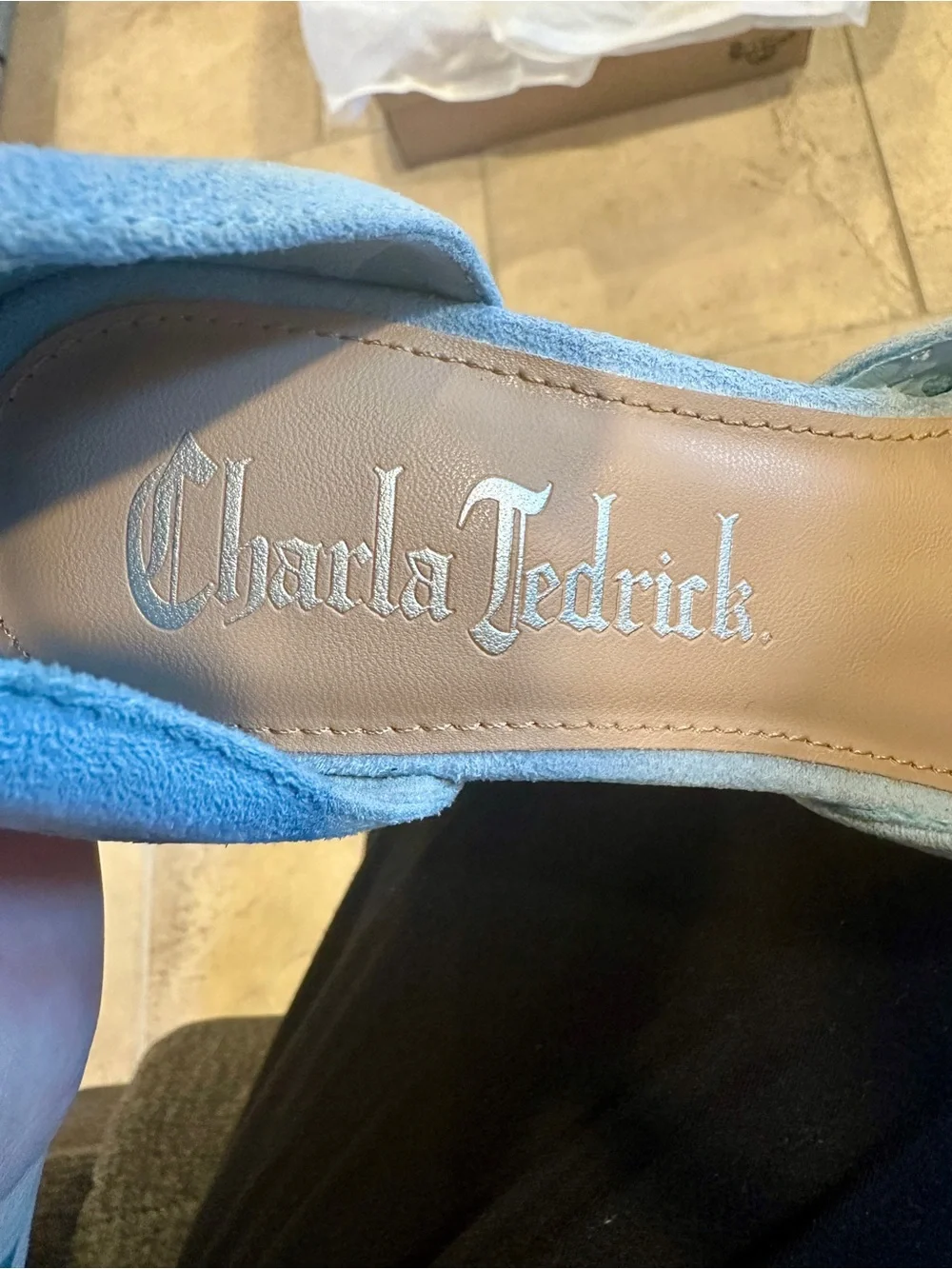 Charla Tedrick Suede Platforms with Interchangeable Strap